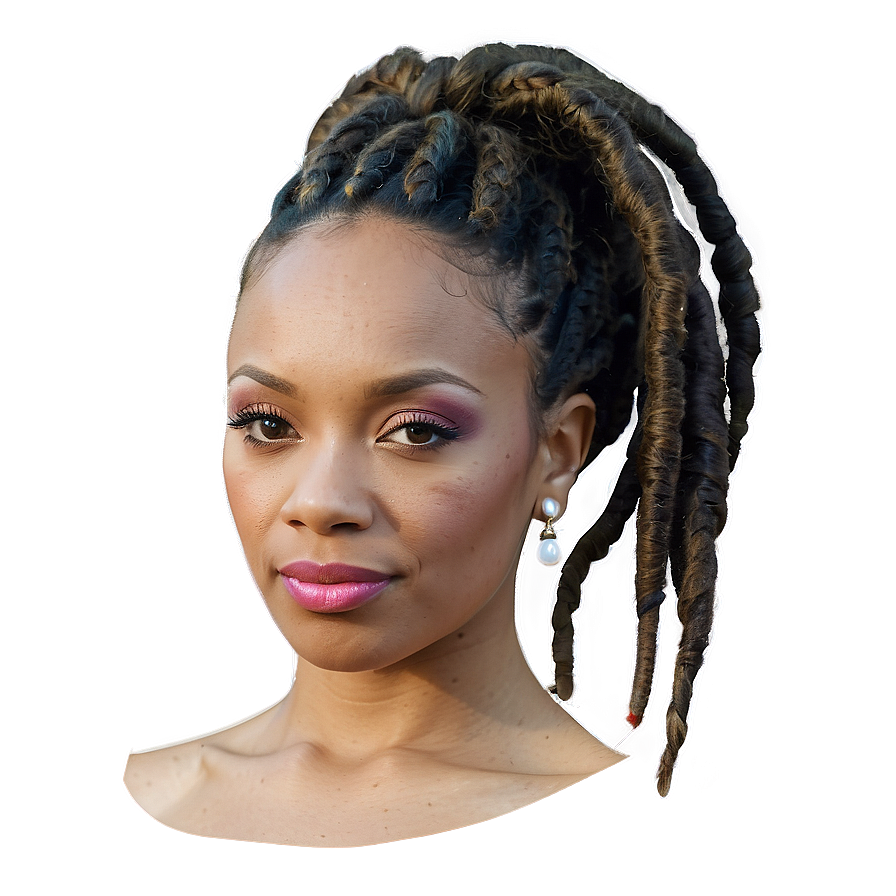 Bridal Dreads Hairstyle Png Fnh37 PNG