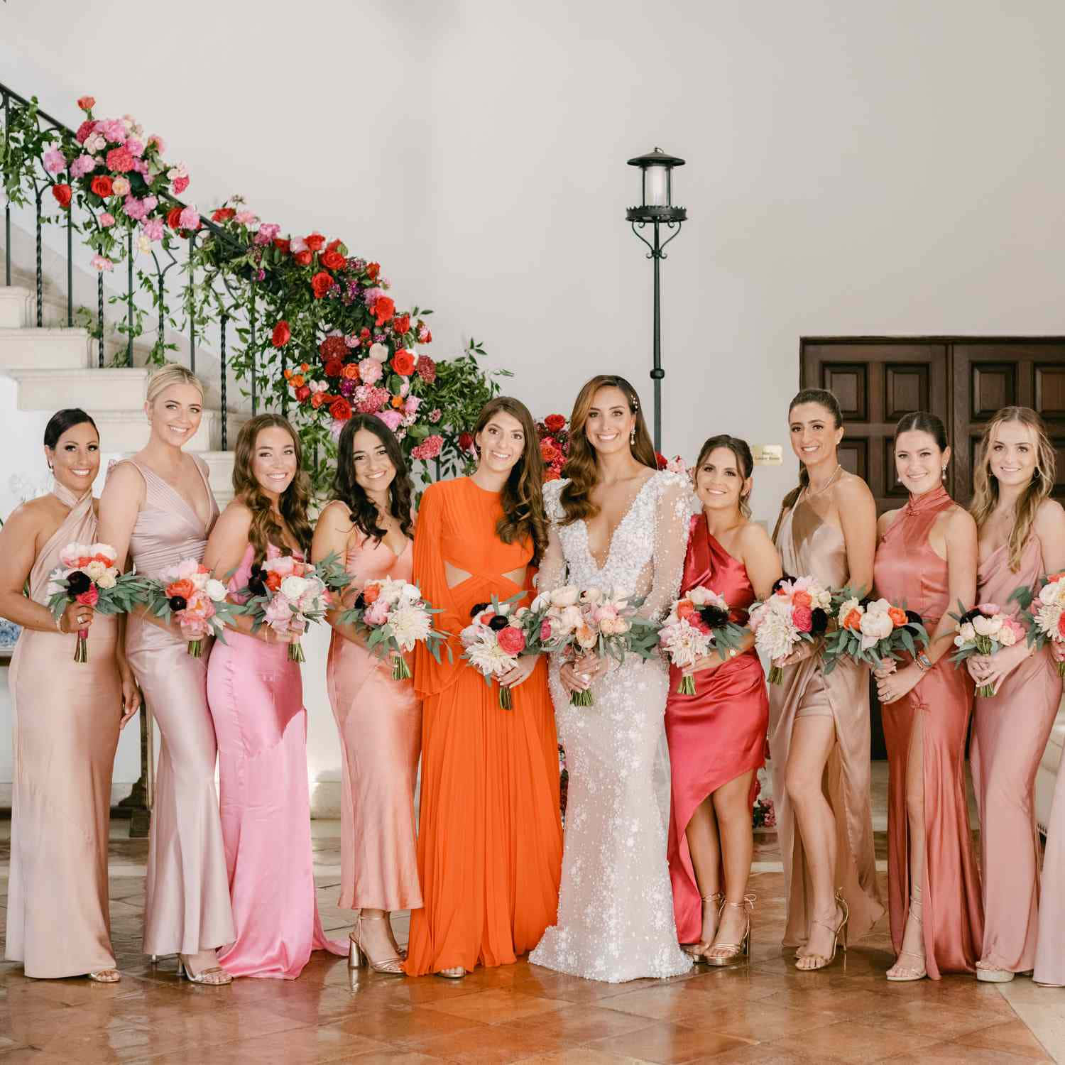Colorful Bridal Party Pictures