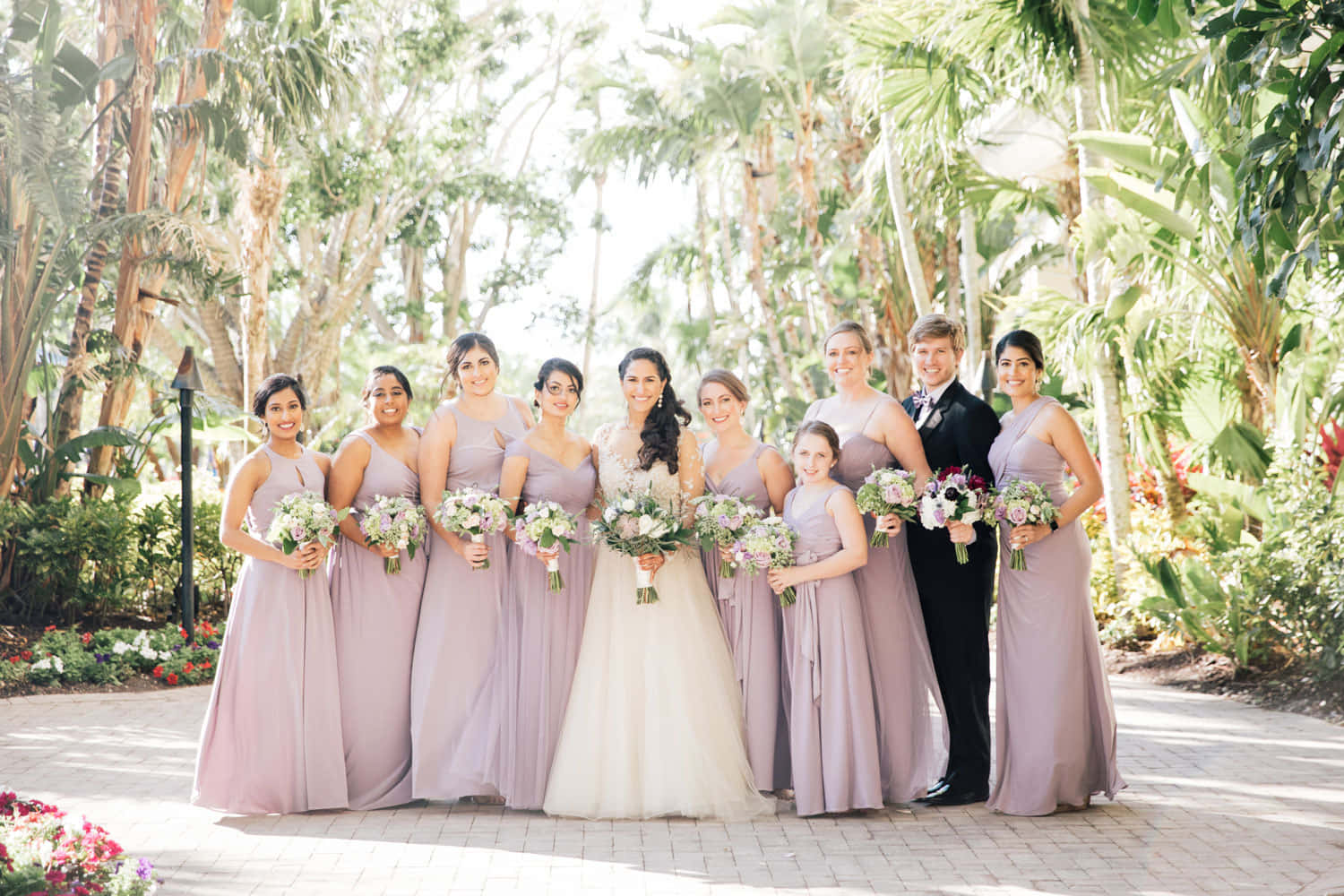 Tropical Bridal Party Pictures