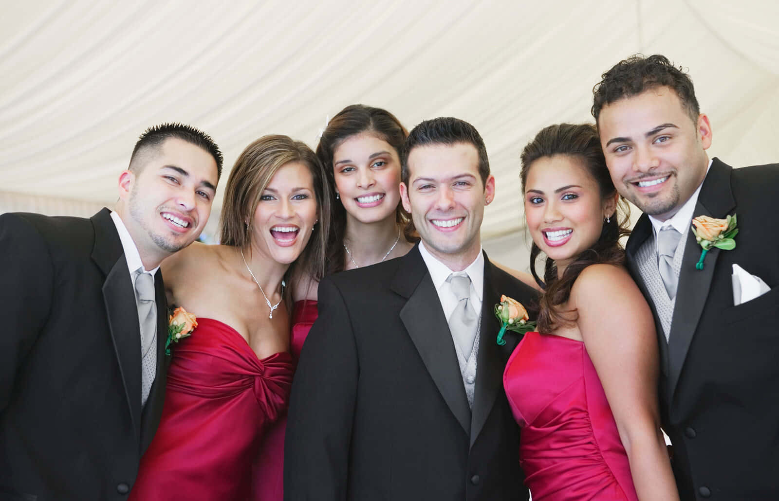 Bridal Party Smiling Pictures