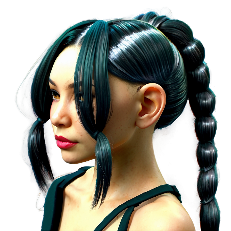 Bridal Ponytail Elegance Png 13 PNG