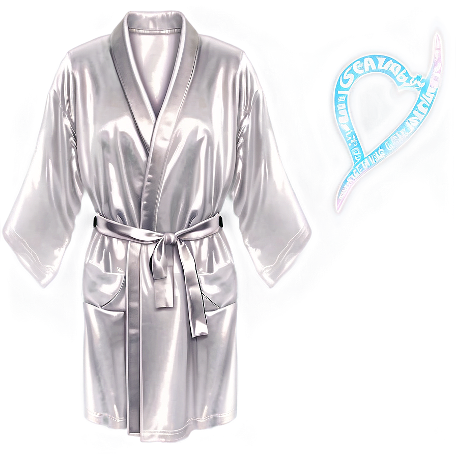 Bridal Satin Robe Png 06132024 PNG