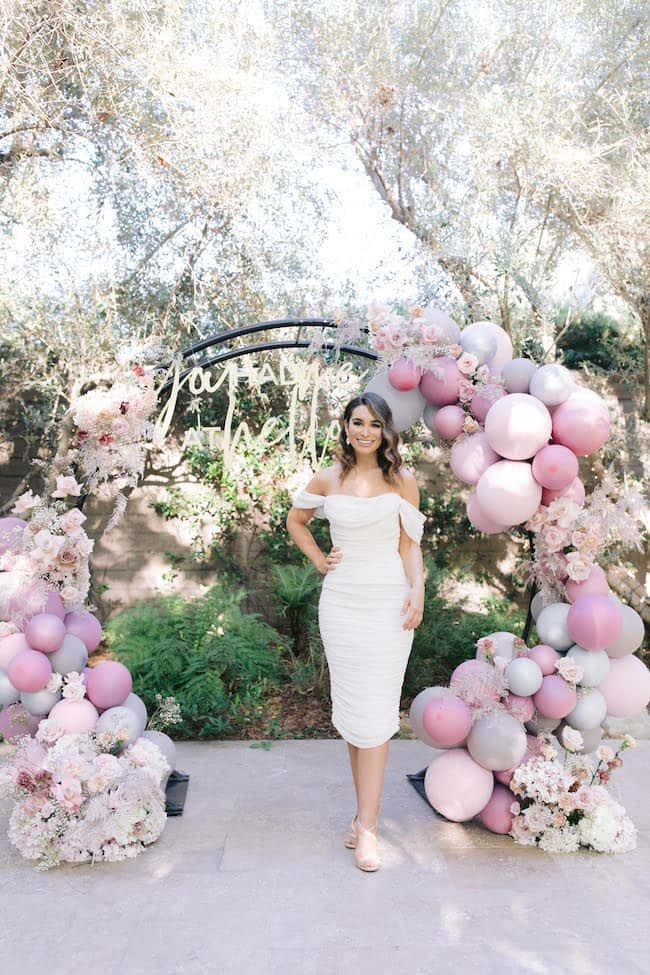 Woman Bridal Shower Balloon Arch Picture