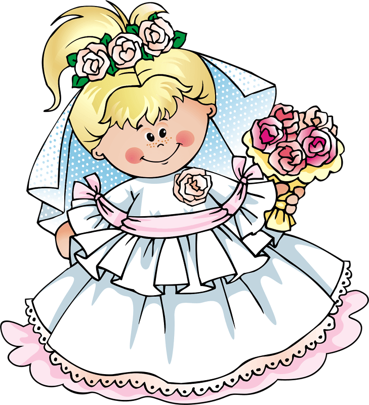 Bride Cartoon Clipart PNG