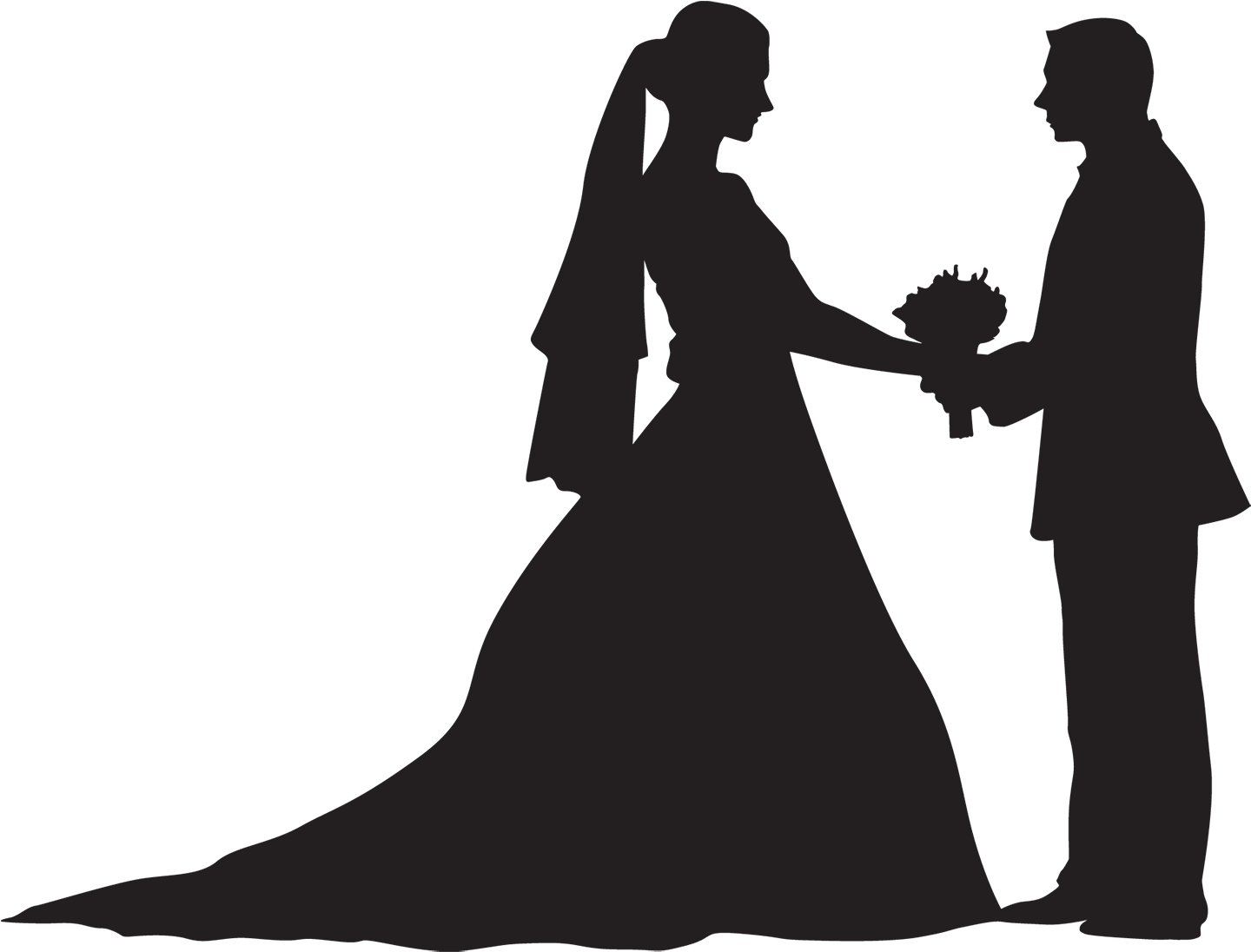 Bride_and_ Groom_ Silhouette PNG