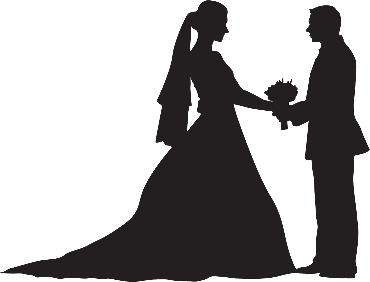 Download Bride_and_ Groom_ Silhouette | Wallpapers.com