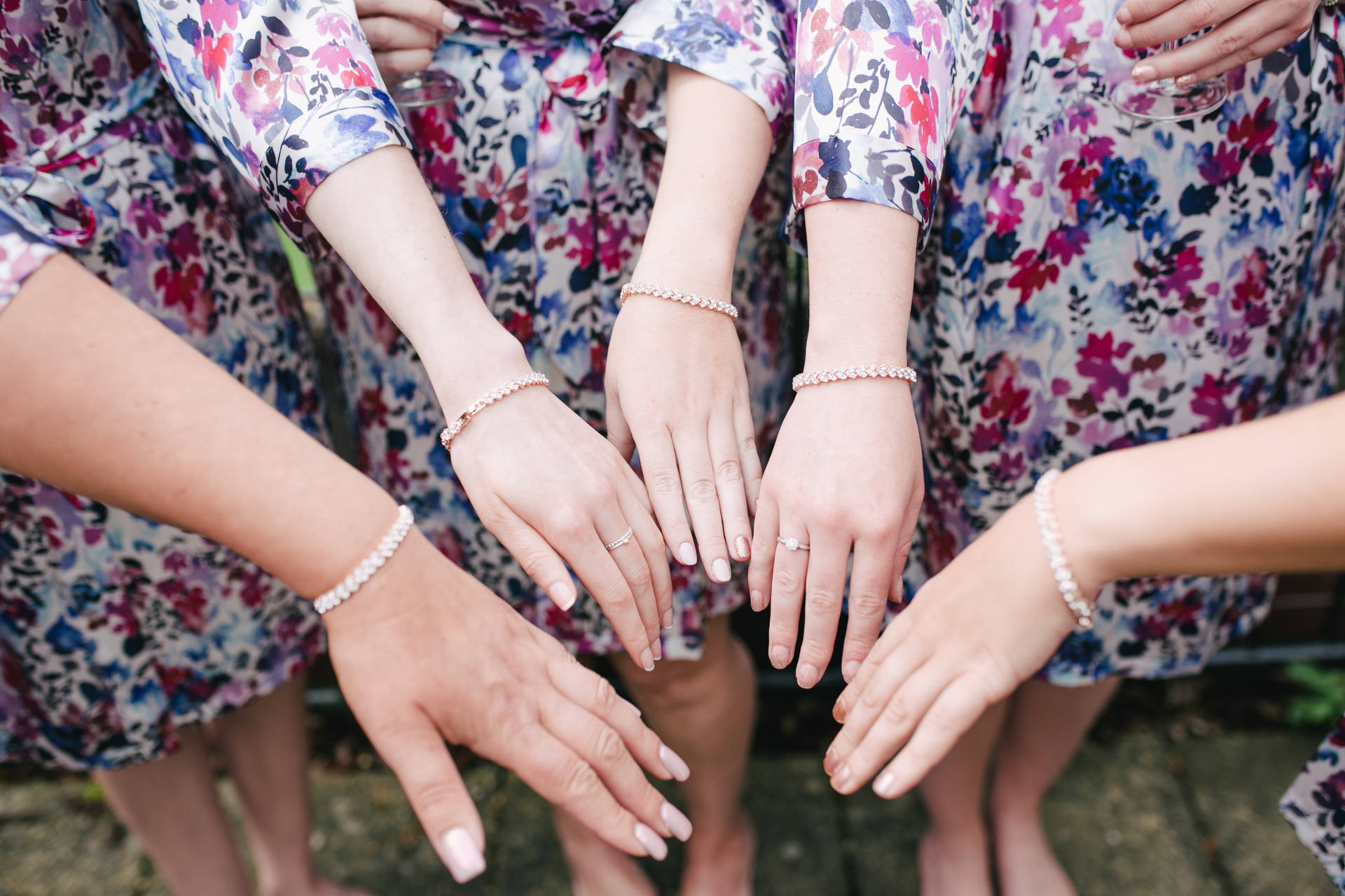 Bridesmaids Hands With Bracelets Wallpaper