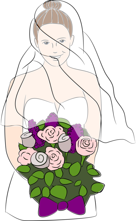 Bridewith Bouquet Clipart PNG