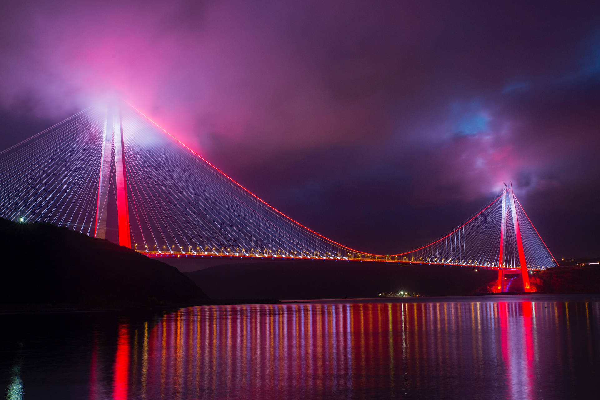 Bridge, Night City, Lighting, Design, Turkey