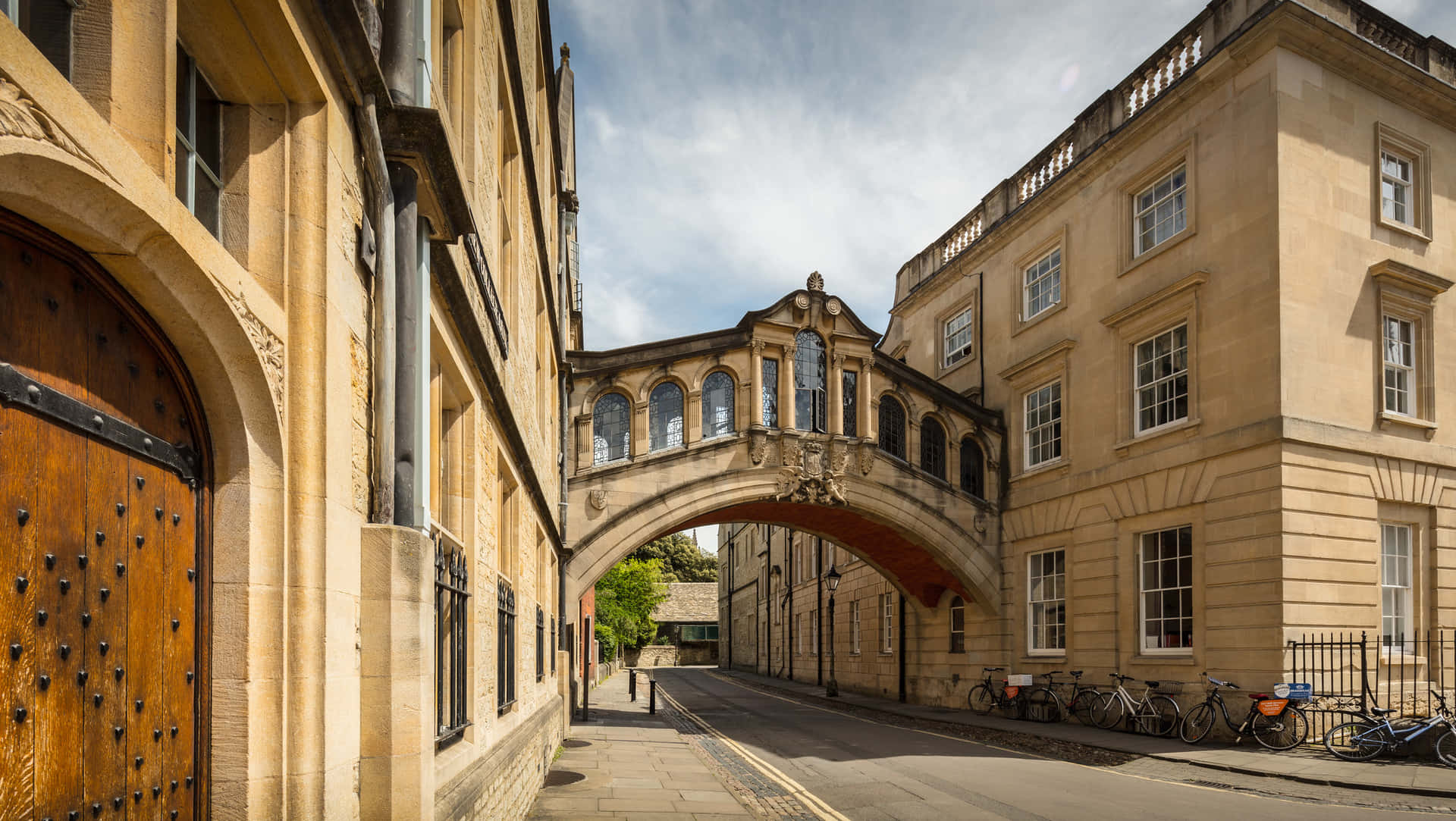Broen af suk Oxford Hetford College og New College Lane Wallpaper