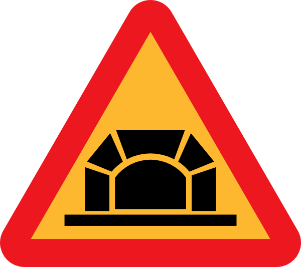 Bridge Warning Road Sign PNG