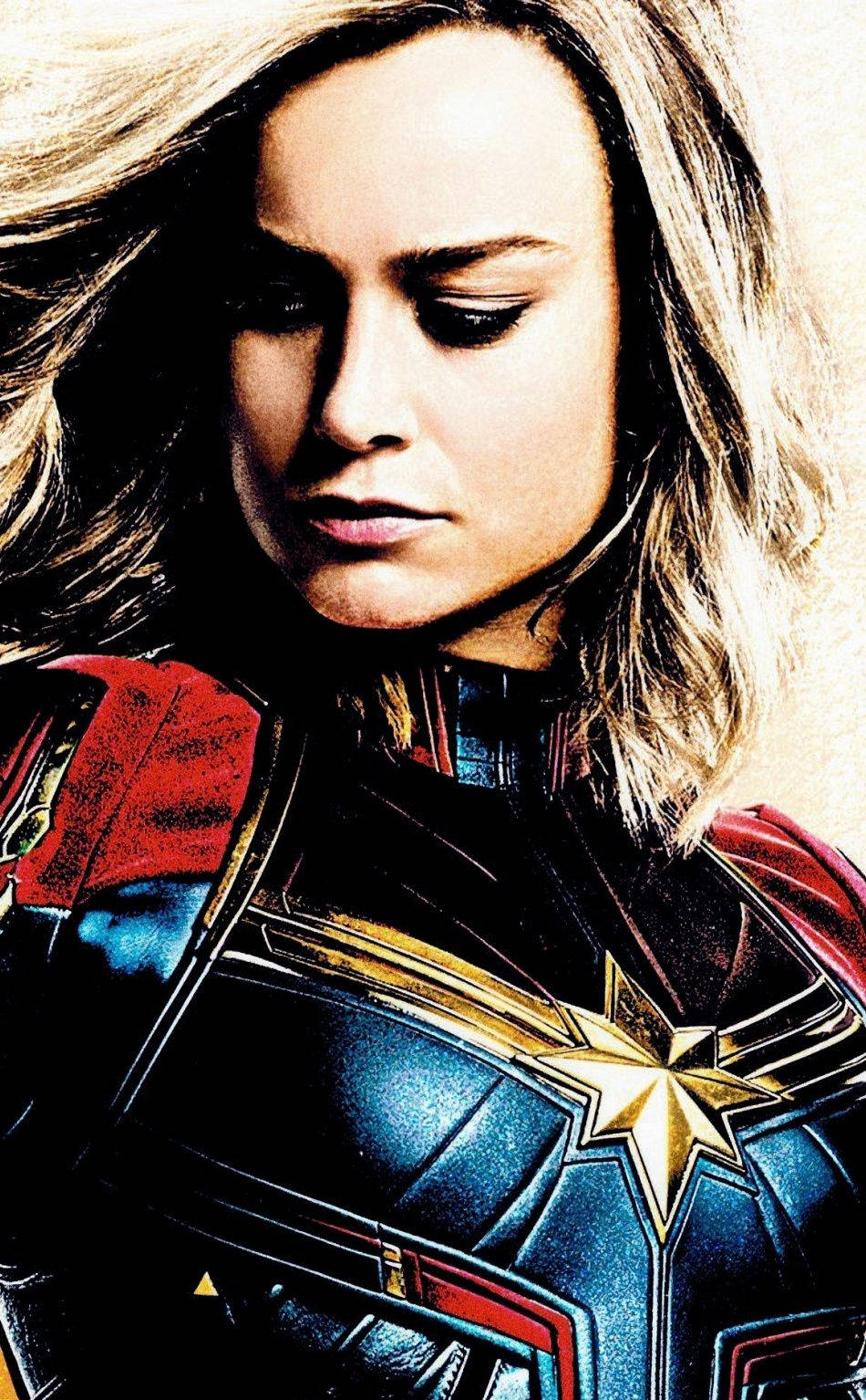 German Translation: Brie Larson Captain Marvel Iphone Wallpaper