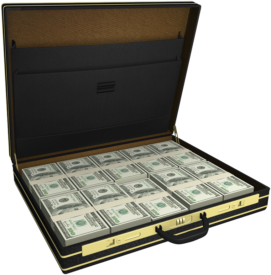 Briefcase Fullof Hundred Dollar Bills PNG