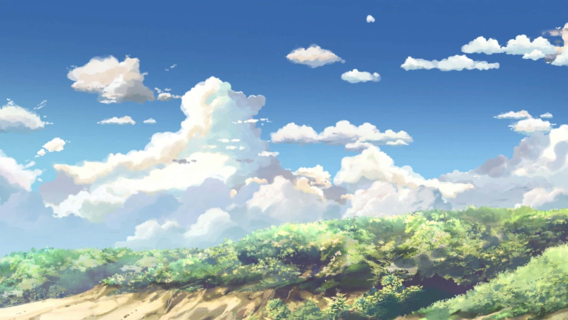 Bright Anime Scenic Beauty Wallpaper