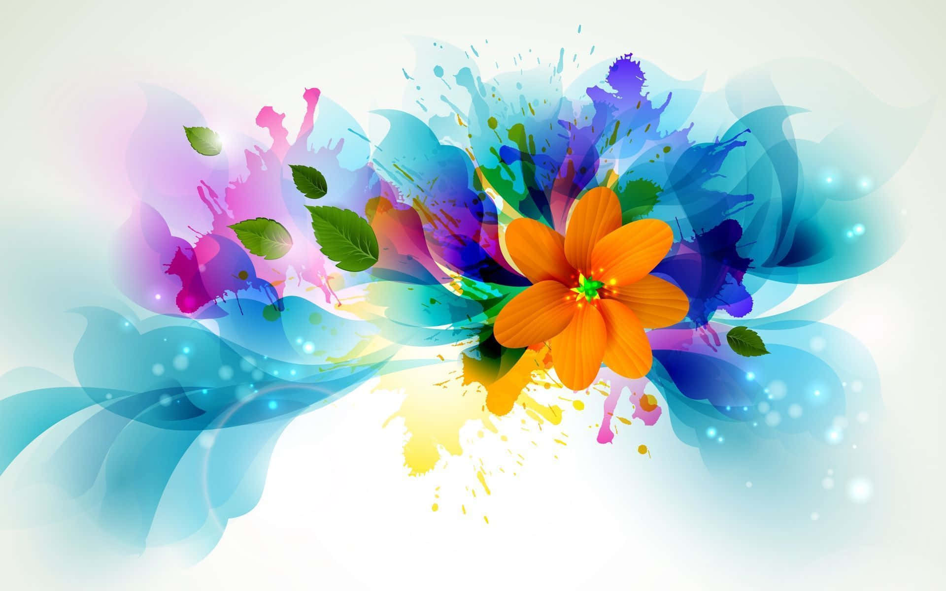 Bright Background Surreal Flower Art