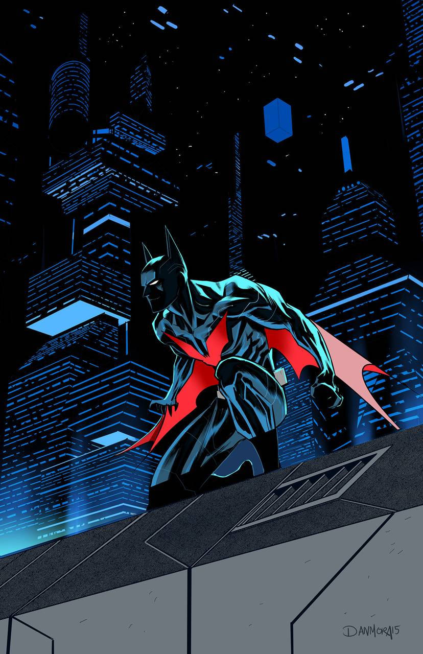 Bright Blue Batman Beyond Background