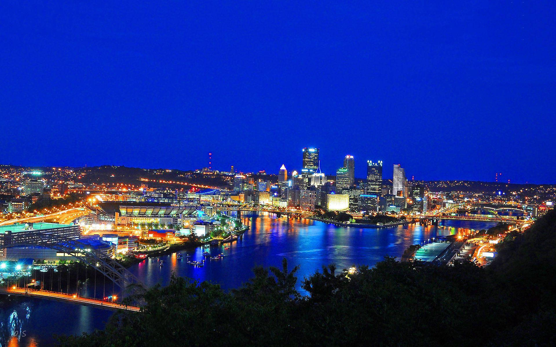 Bright Blue Pittsburgh Background