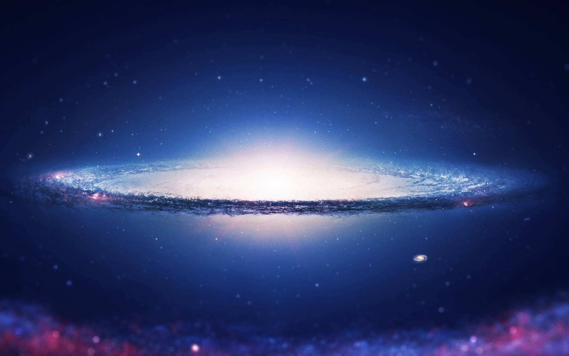 Galáxiacircular E Brilhante Do Universo. Papel de Parede