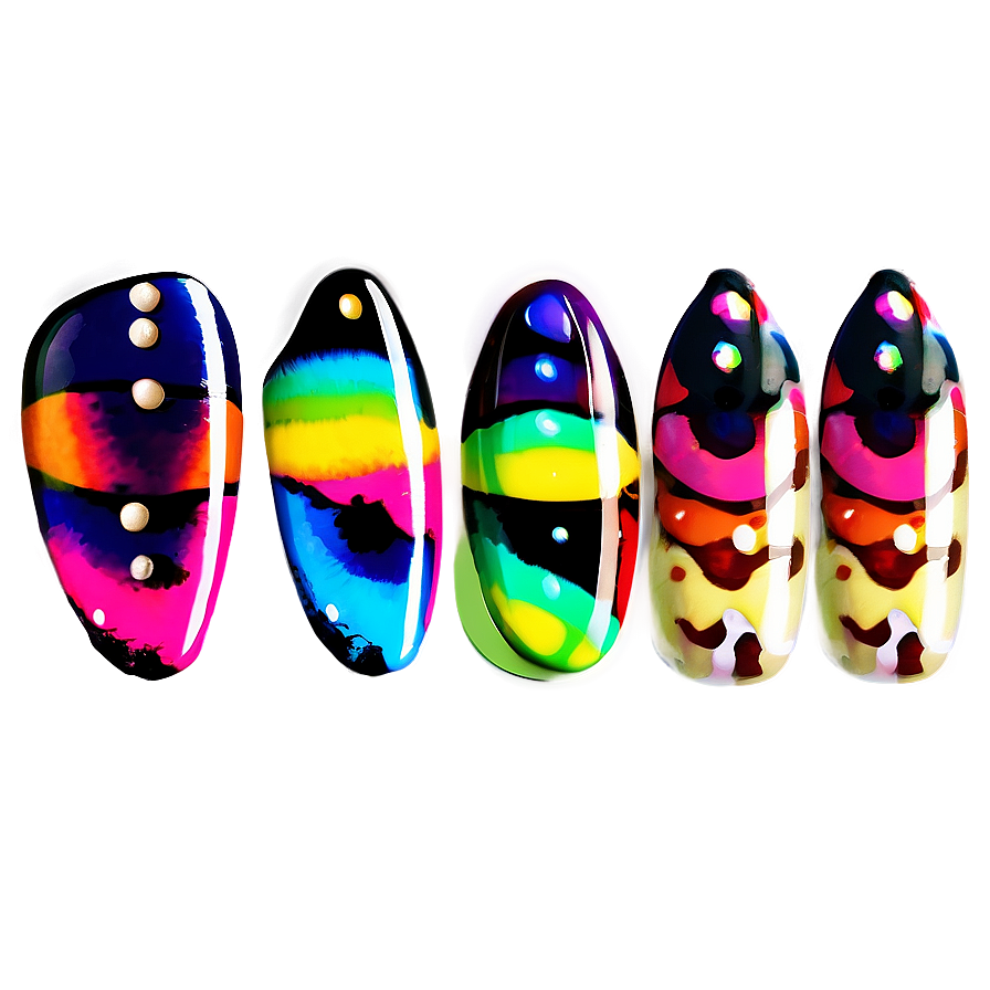 Bright Color Acrylic Nails Png Ynx99 PNG