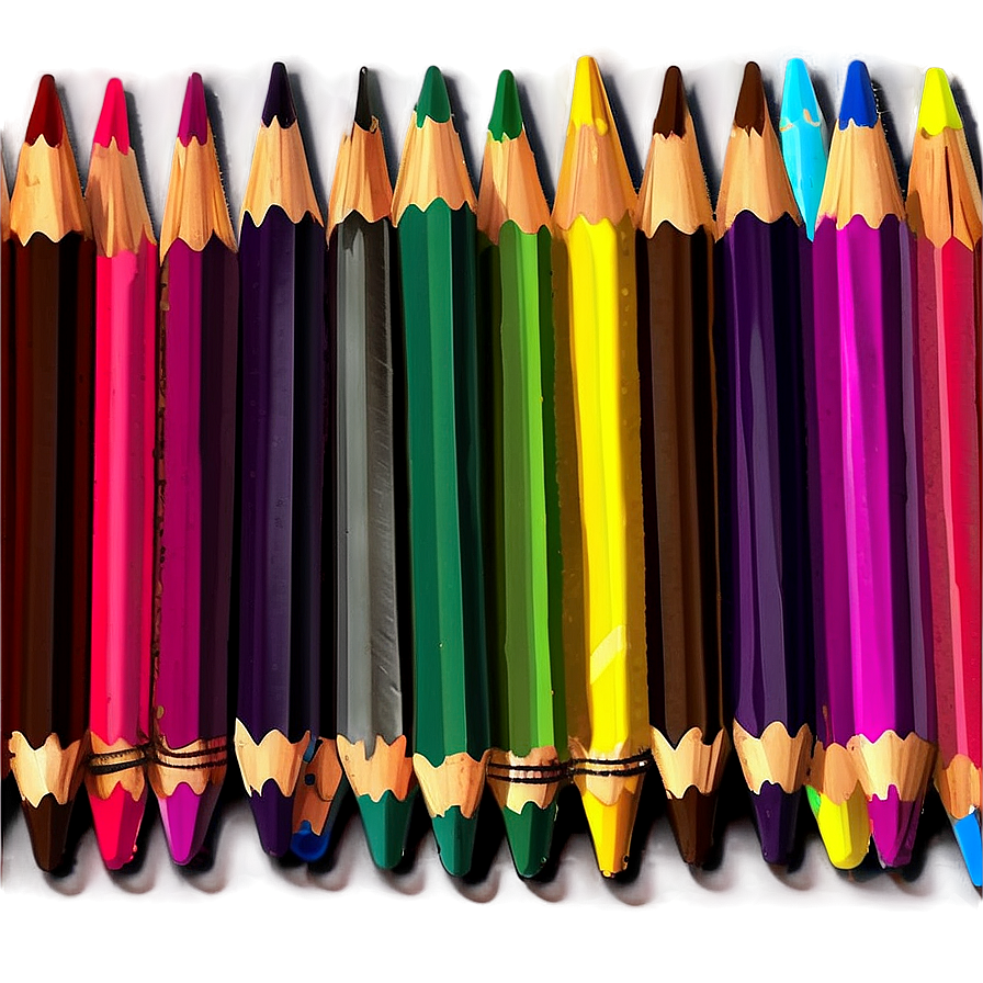 Bright Colored Pencils Png 06212024 PNG