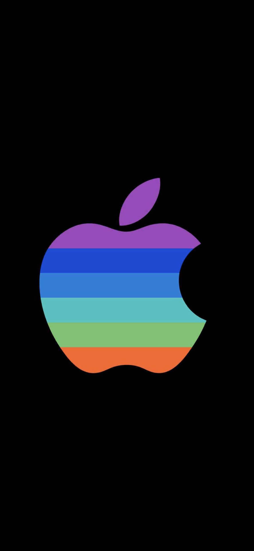 Papelde Parede Do Iphone Com O Brilhante E Colorido Logo Da Apple. Papel de Parede