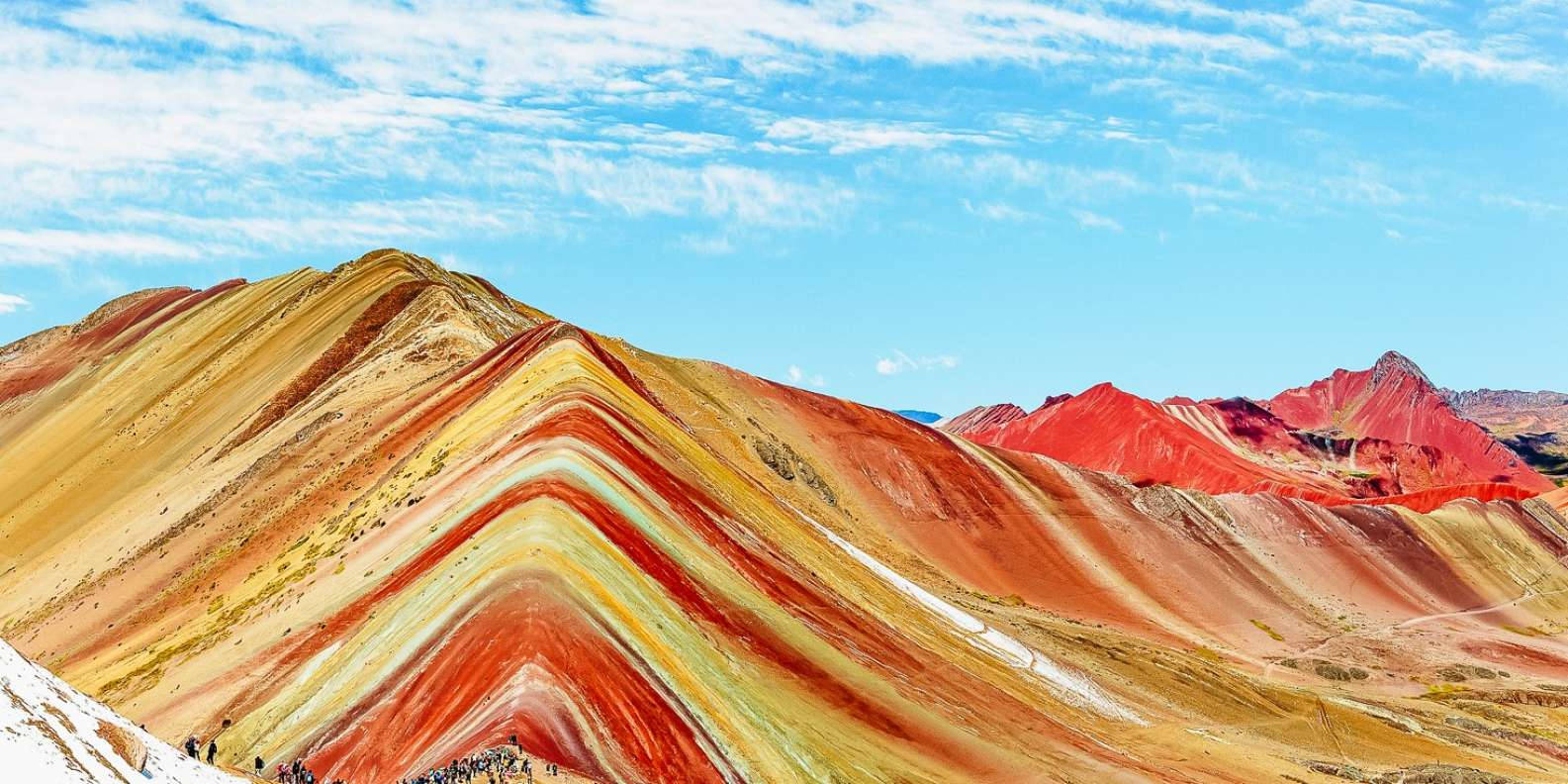Bright Colorful Mountain In Cusco Peru Wallpaper