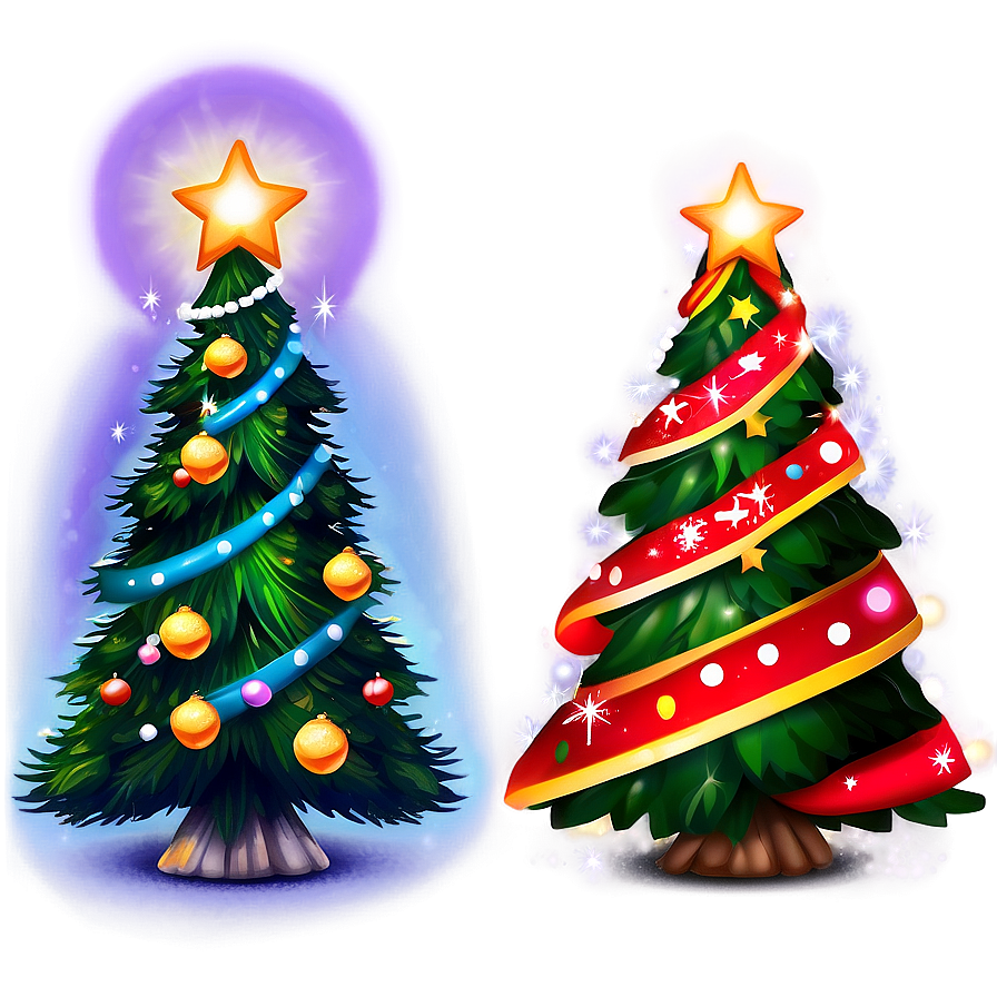 Bright Cute Christmas Tree Png Oqg PNG