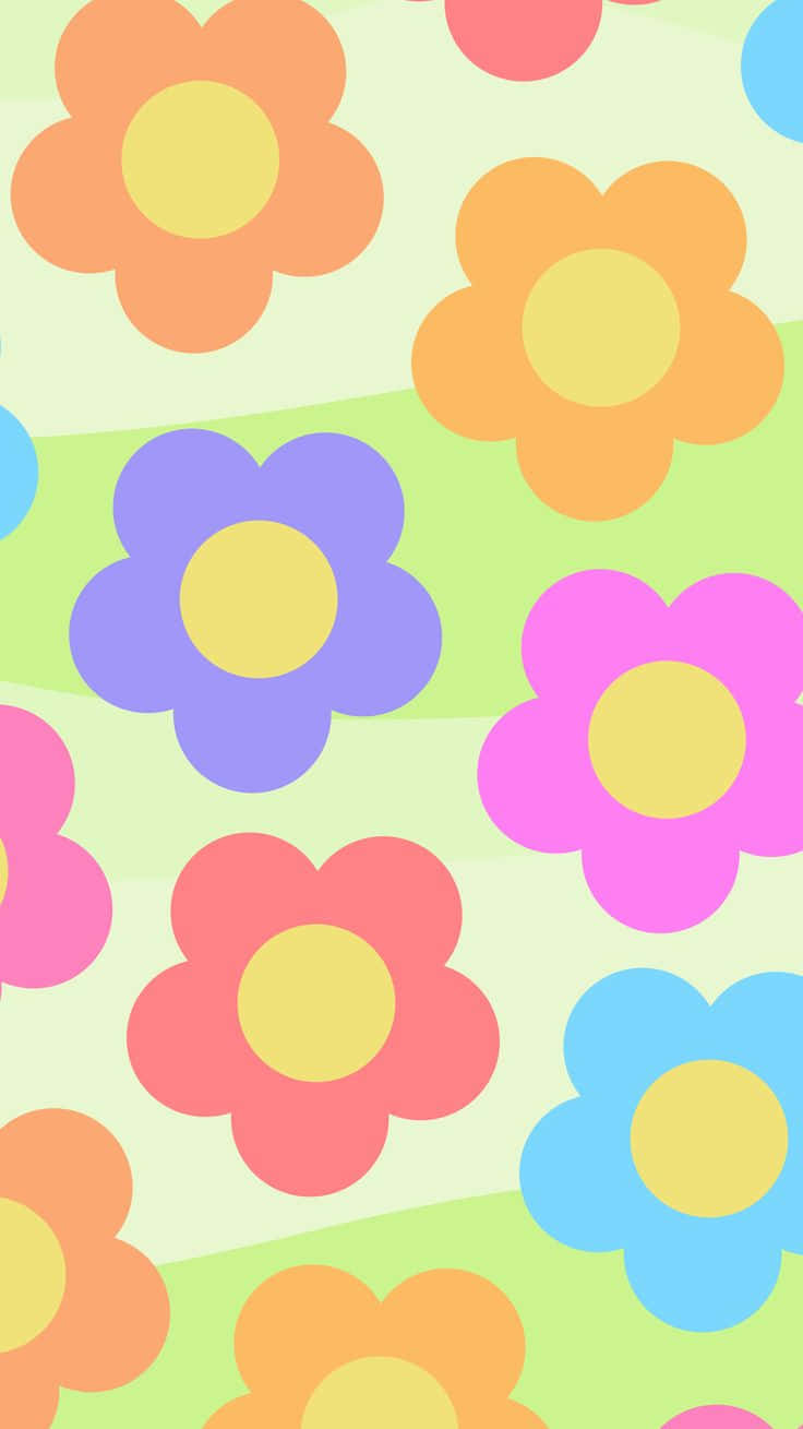 Bright Floral Pattern Background Wallpaper