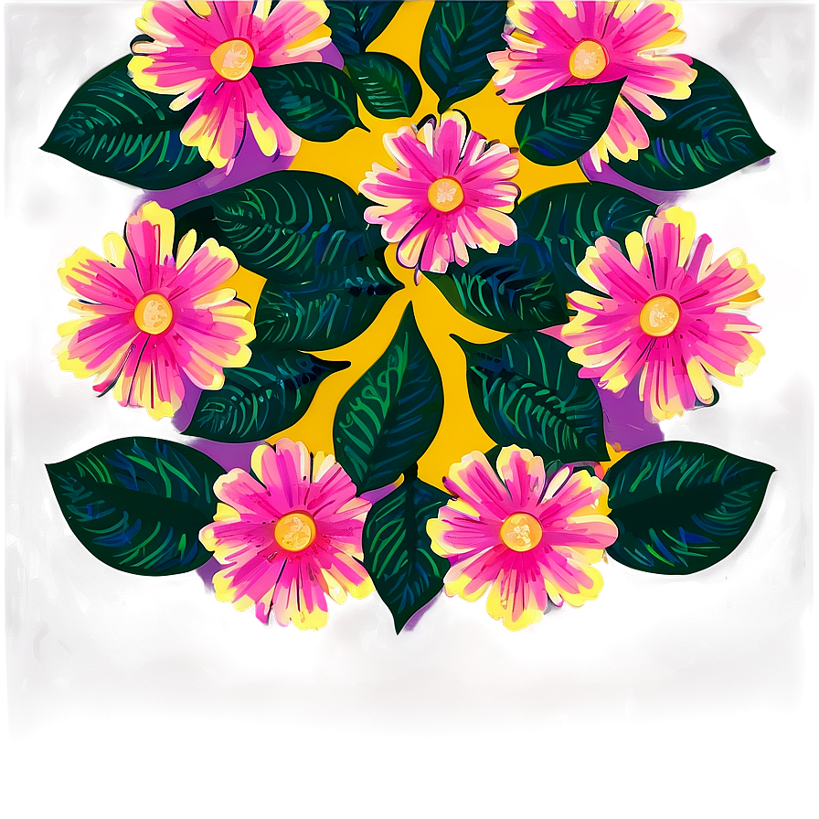 Bright Floral Pattern Png 06202024 PNG