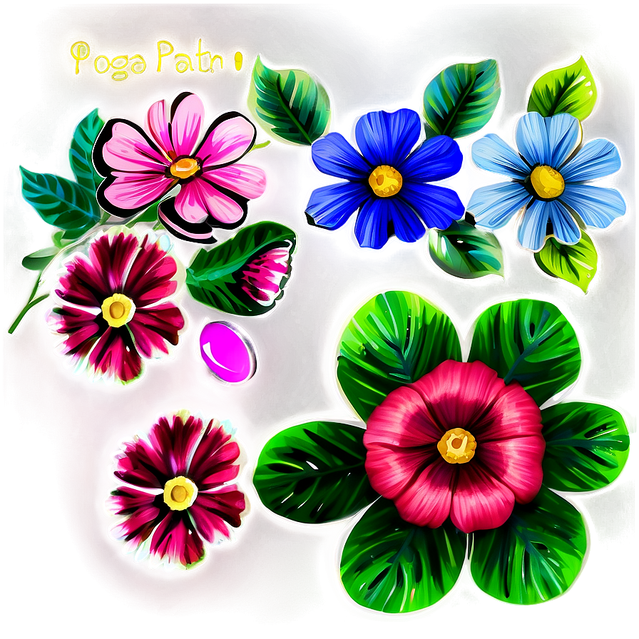 Bright Floral Pattern Png Pvb54 PNG