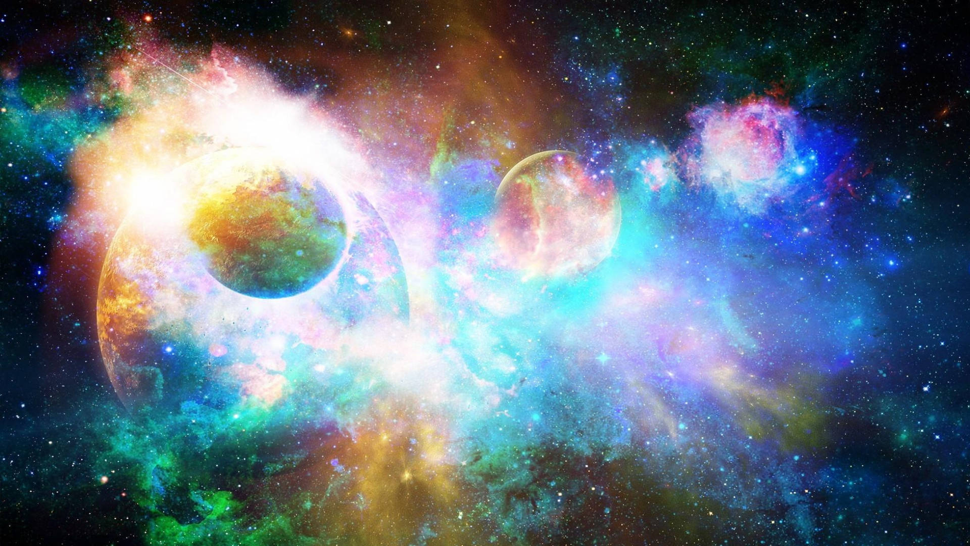 Galáxiabrilhante No Universo. Papel de Parede