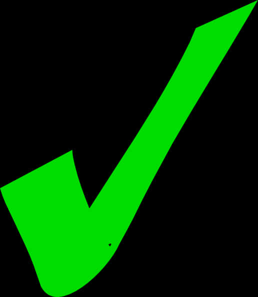 Bright Green Check Mark PNG