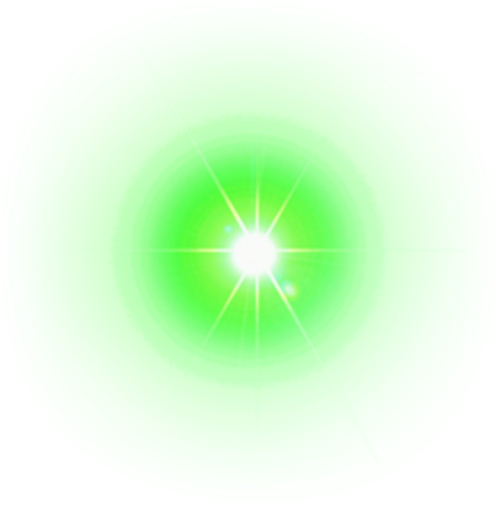 Bright Green Lens Flare Graphic PNG