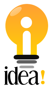 Bright Idea Lightbulb Graphic PNG