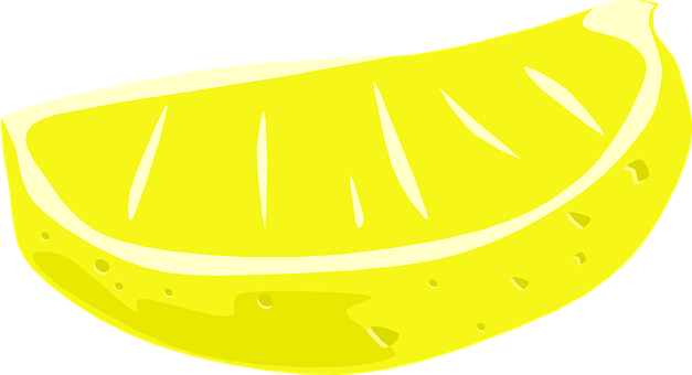 Bright Lemon Slice Illustration PNG