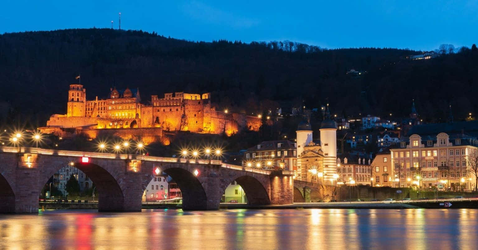 Bright Lights Of Heidelberg Castle Wallpaper