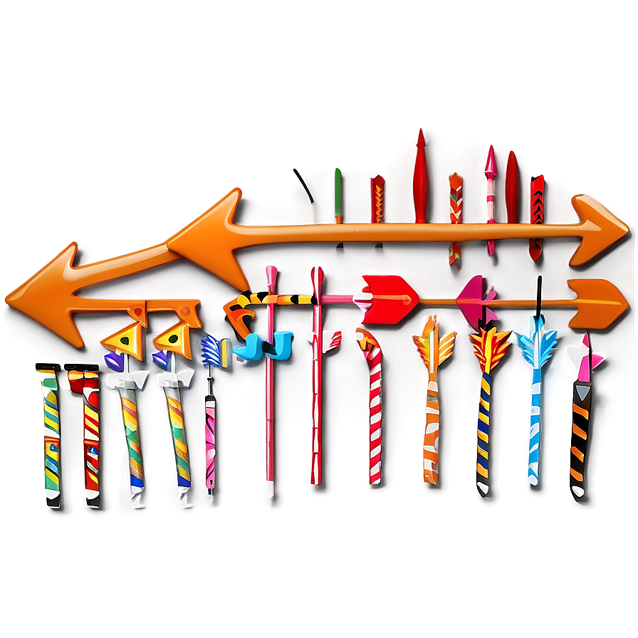 Bright Orange Arrow Clipart Png 06262024 PNG