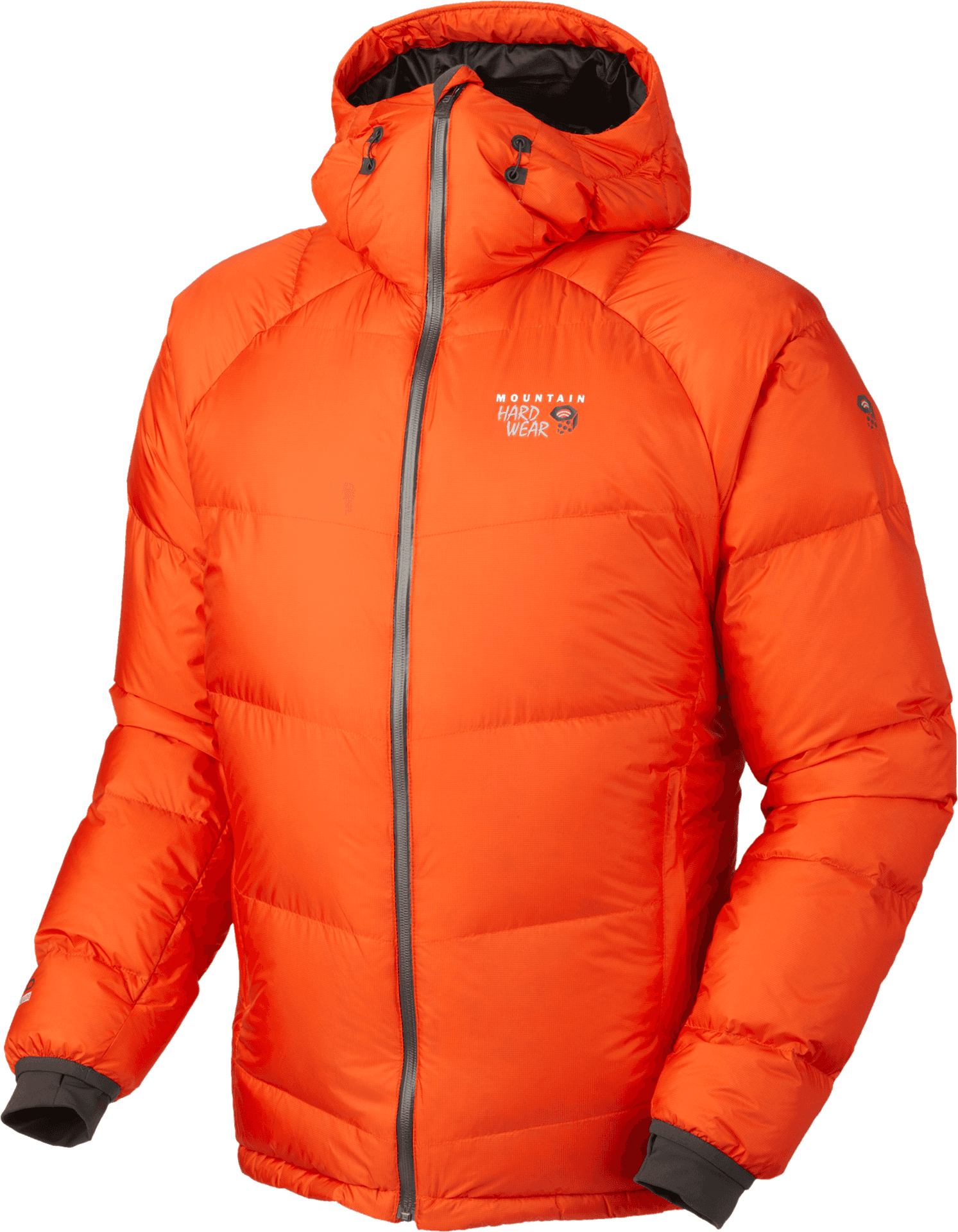 Bright Orange Puffer Jacket PNG