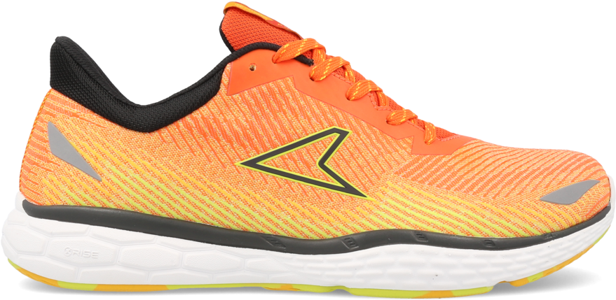 Bright Orange Running Shoe Side View PNG