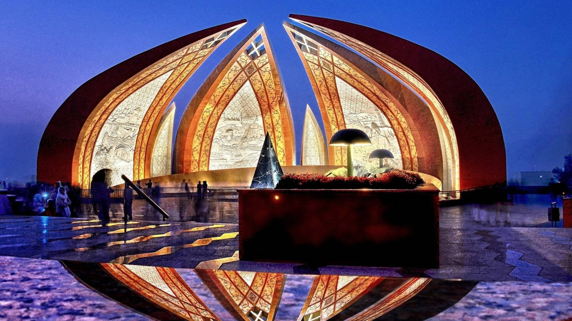 Monumento Luminoso Del Pakistan Sfondo