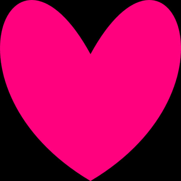Bright Pink Heart Clipart PNG