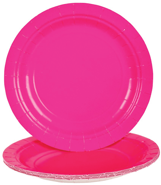 Bright Pink Paper Plate PNG