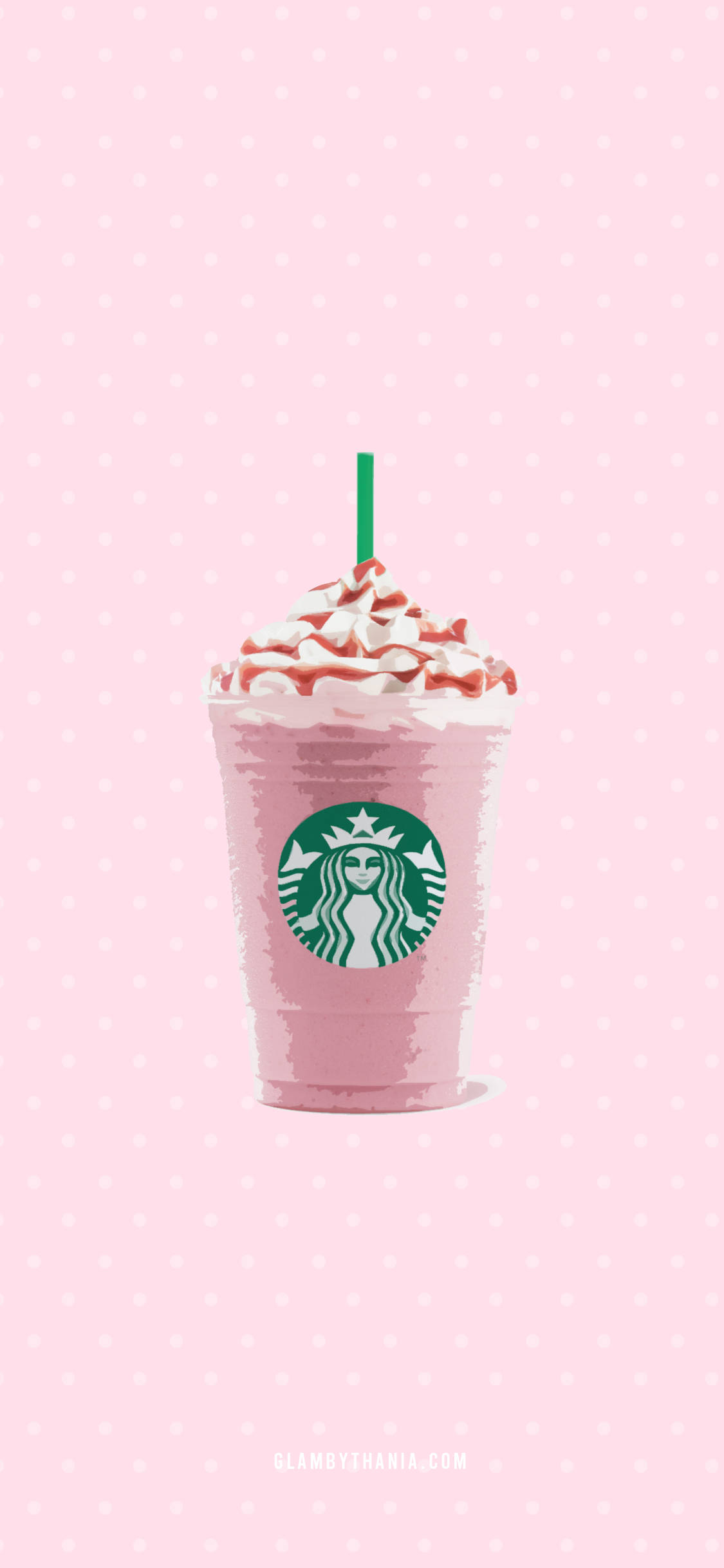 Bright Pinky Starbucks Iphone Wallpaper