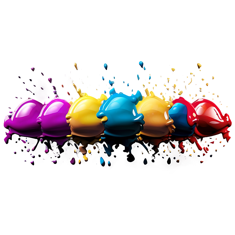 Bright Pop Color Splash Png Lld PNG