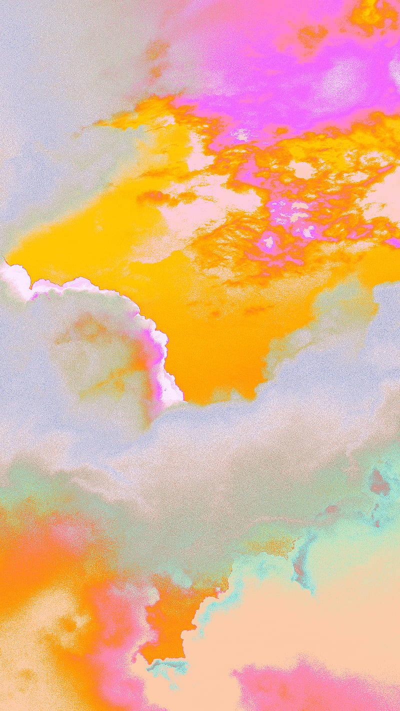 Bright Psychedelic Cloud Wallpaper