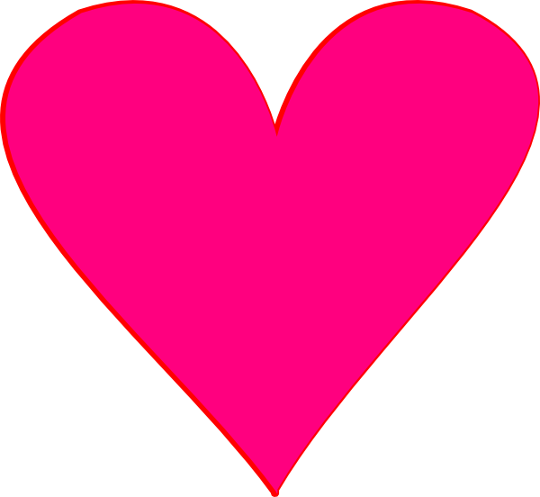 Bright Red Heart Vector PNG