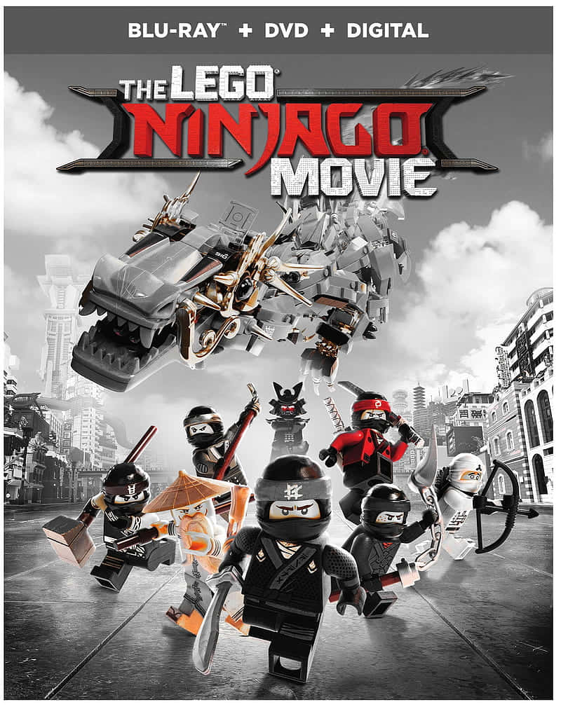 Bright Red Logo Of The Lego Ninjago Movie Wallpaper