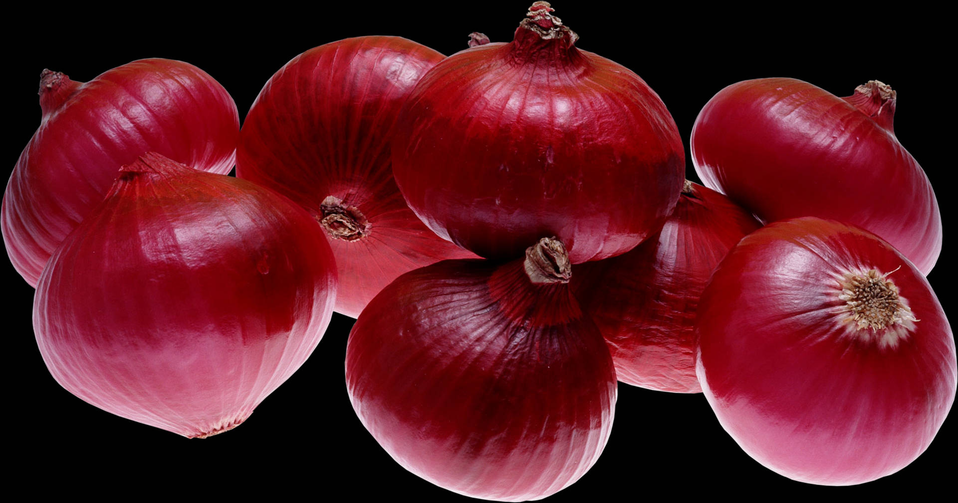 Bright Red Onions Vegetables Wallpaper