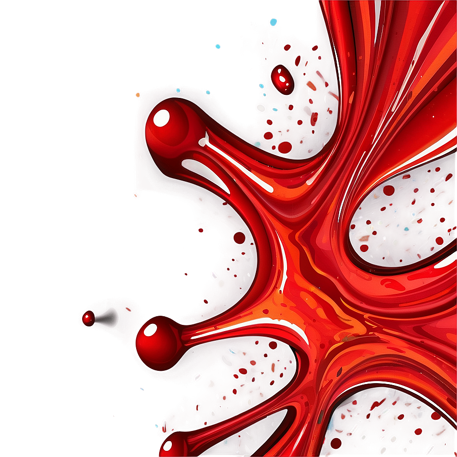 Bright Red Splash Pattern Png 06202024 PNG