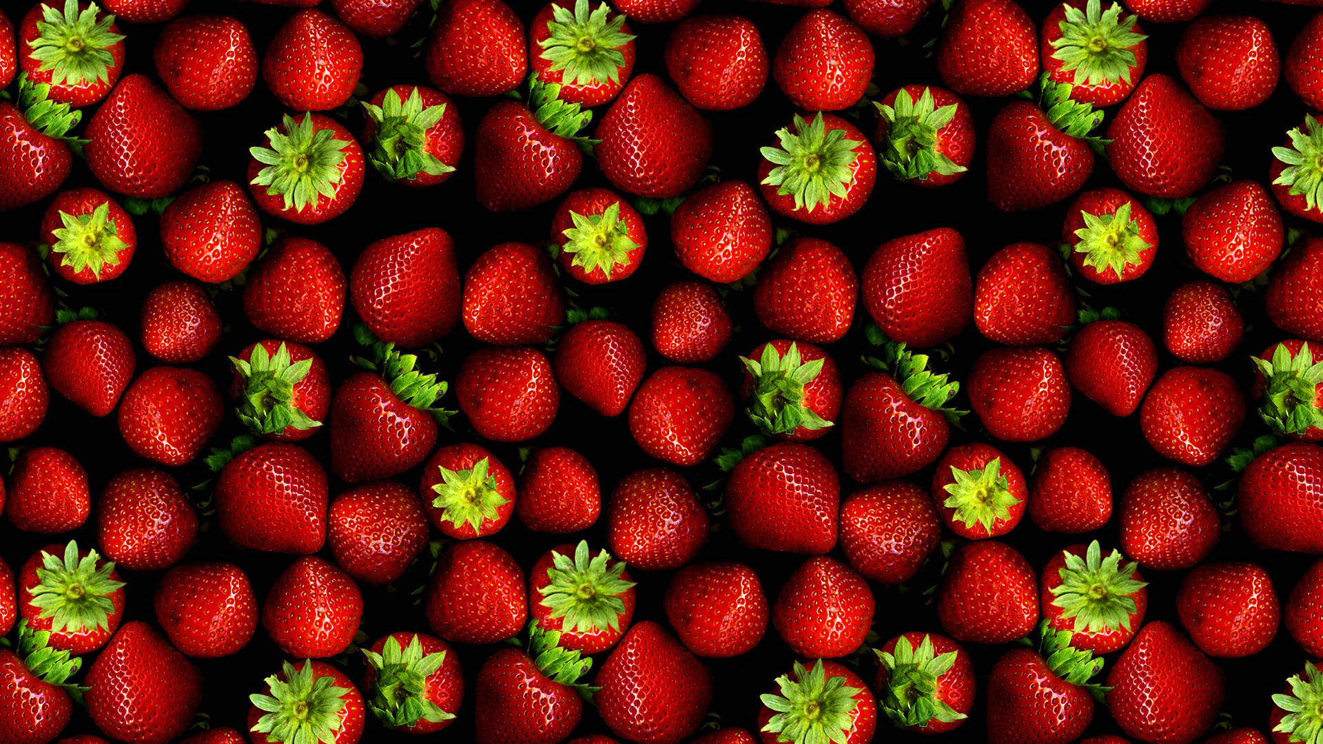 Bright Red Strawberry Desktop Wallpaper
